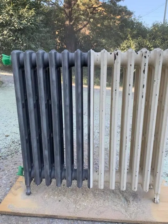 Avant - Après, décapage radiateur